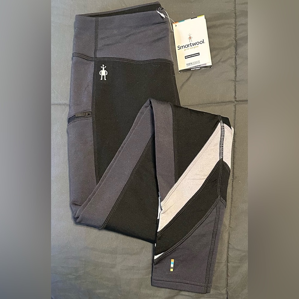 Smartwool - Women’s Merino Sport Fleece Colorblock Tight - Black - Size: S